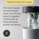 image 4 of Tommee Tippee Twist&Click Sangenic Cotton White