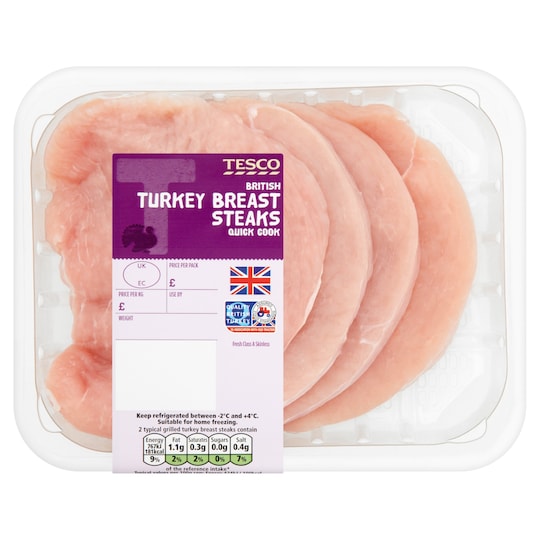 Tesco Turkey Breast Quick Cook Steaks 440G Tesco Groceries