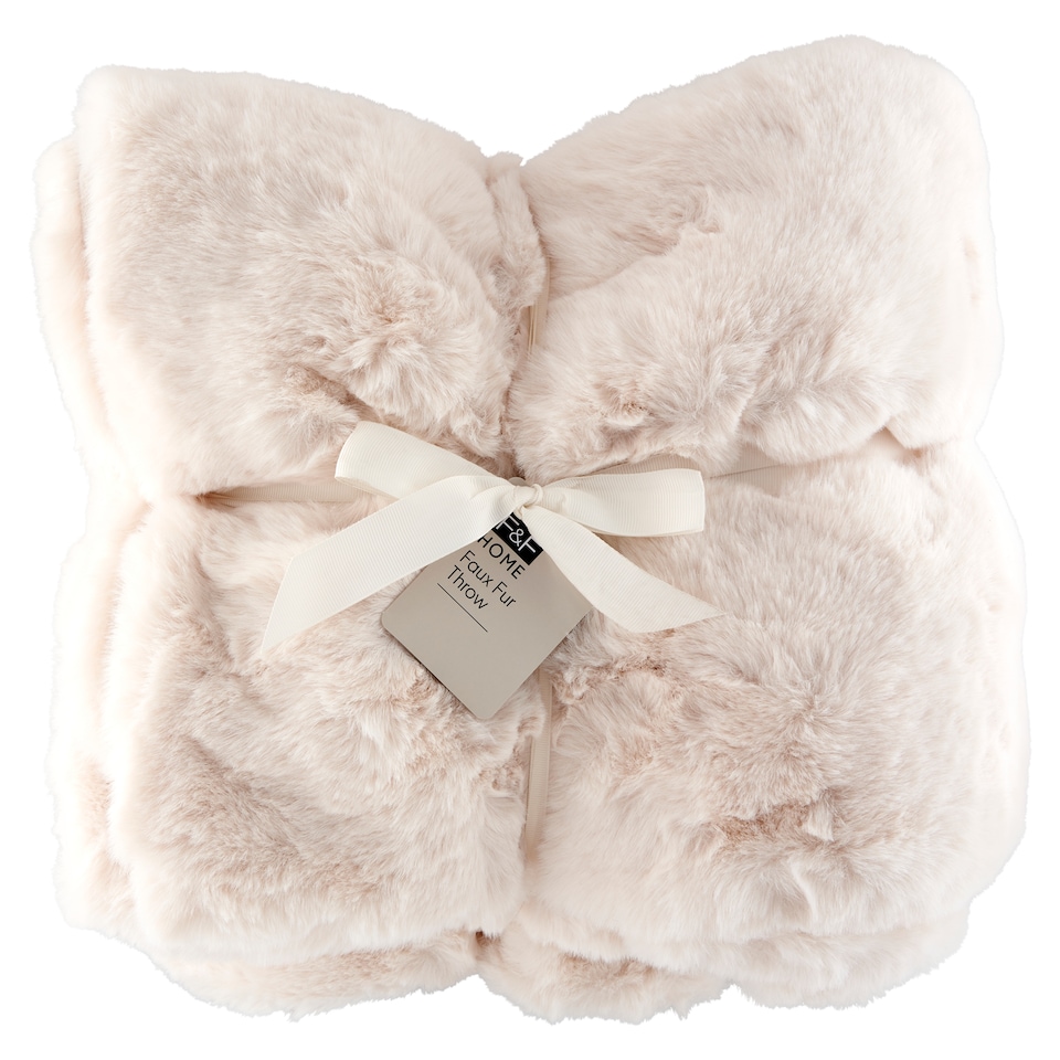 F&F Home Cream műszőrme takaró 130 cm x 180 cm