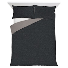 F&F Home Black Reversible Duvet Cover Set Double