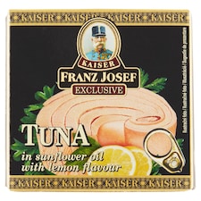 Franz Josef Kaiser Exclusive Tuňák ve slunečnicovém oleji s příchutí citronu 80g
