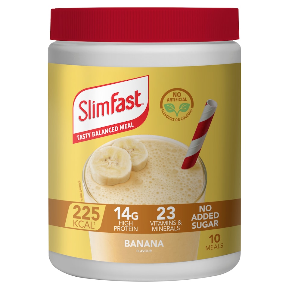 image 1 of SlimFast Meal Replacement Shake Powder - Banana Flavour 365g