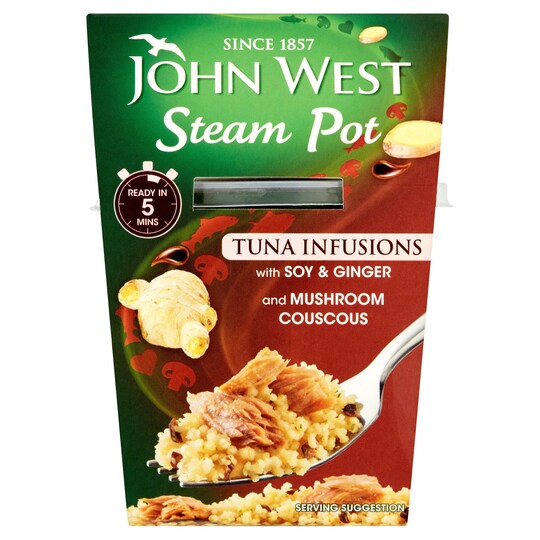 John West Steam Pot Tuna Infusions Soy Ginger 150G Tesco Groceries