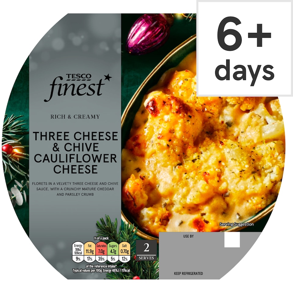 Tesco Finest Three Cheese & Chive Cauliflower Cheese 350G