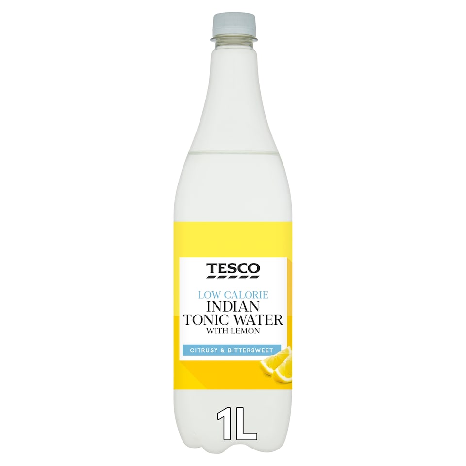 Tesco Low Calorie Indian Tonic Water With Lemon 1Lt
