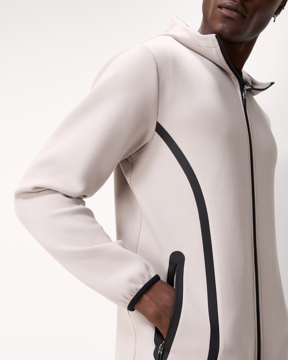 image 1 of F&F Active TECH SPORT Zip Up Hoodie in Stone