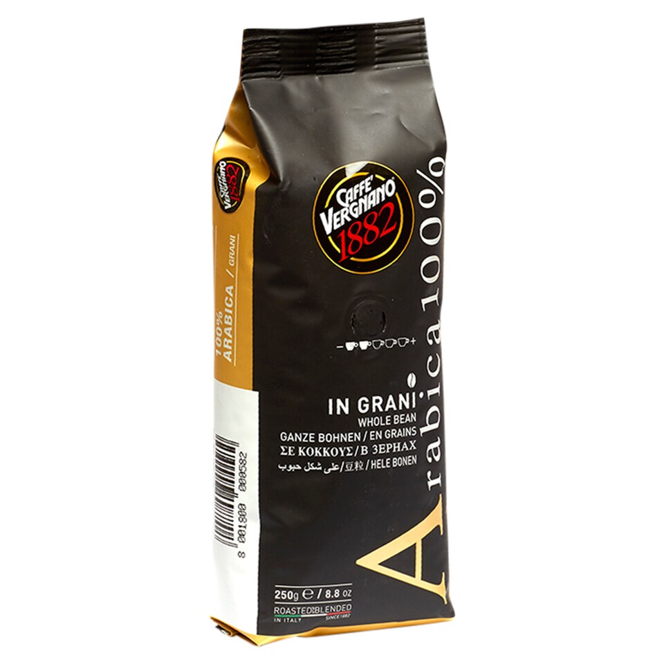 Caffè Vergnano 1882 100% Arabica pražená zrnková káva 250g