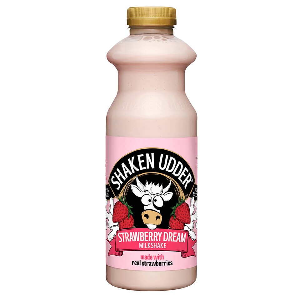 image 1 of Shaken Udder Strawberries & Clotted Cream Milkshake 750Ml