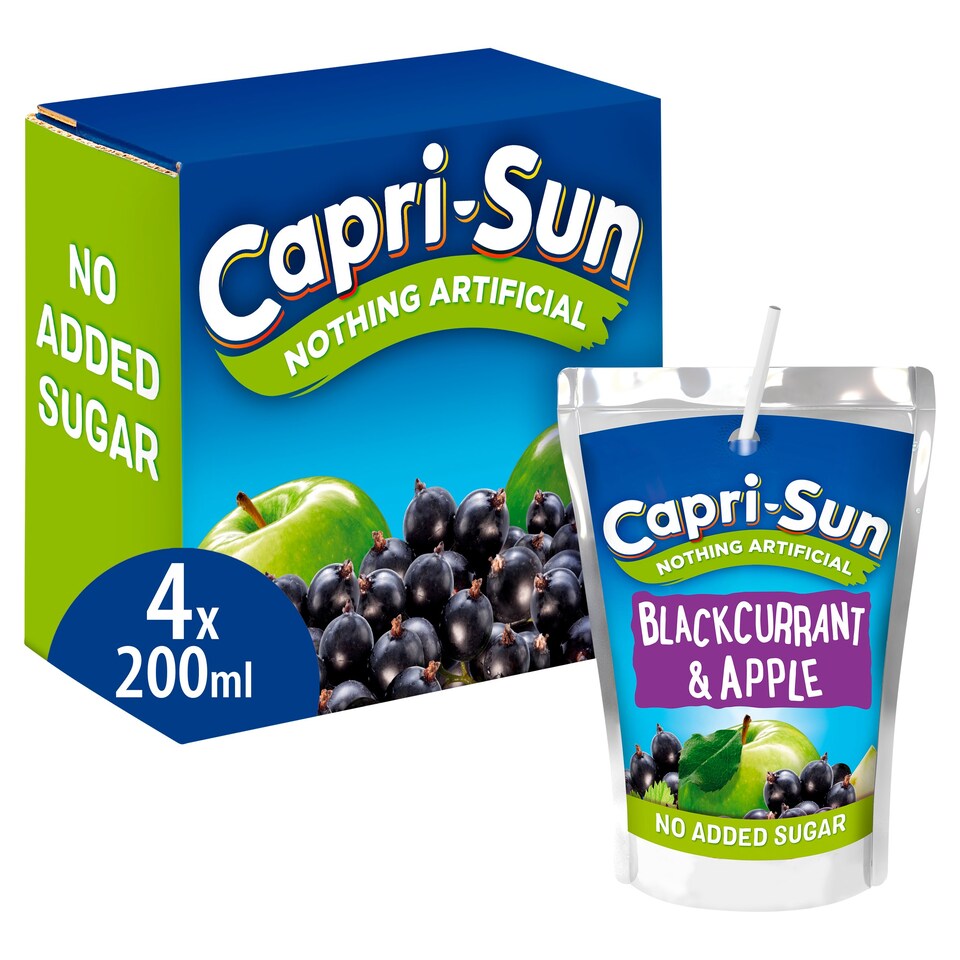 image 1 of Capri Sun No Added Sugar Blackcurrant 4 X 200Ml