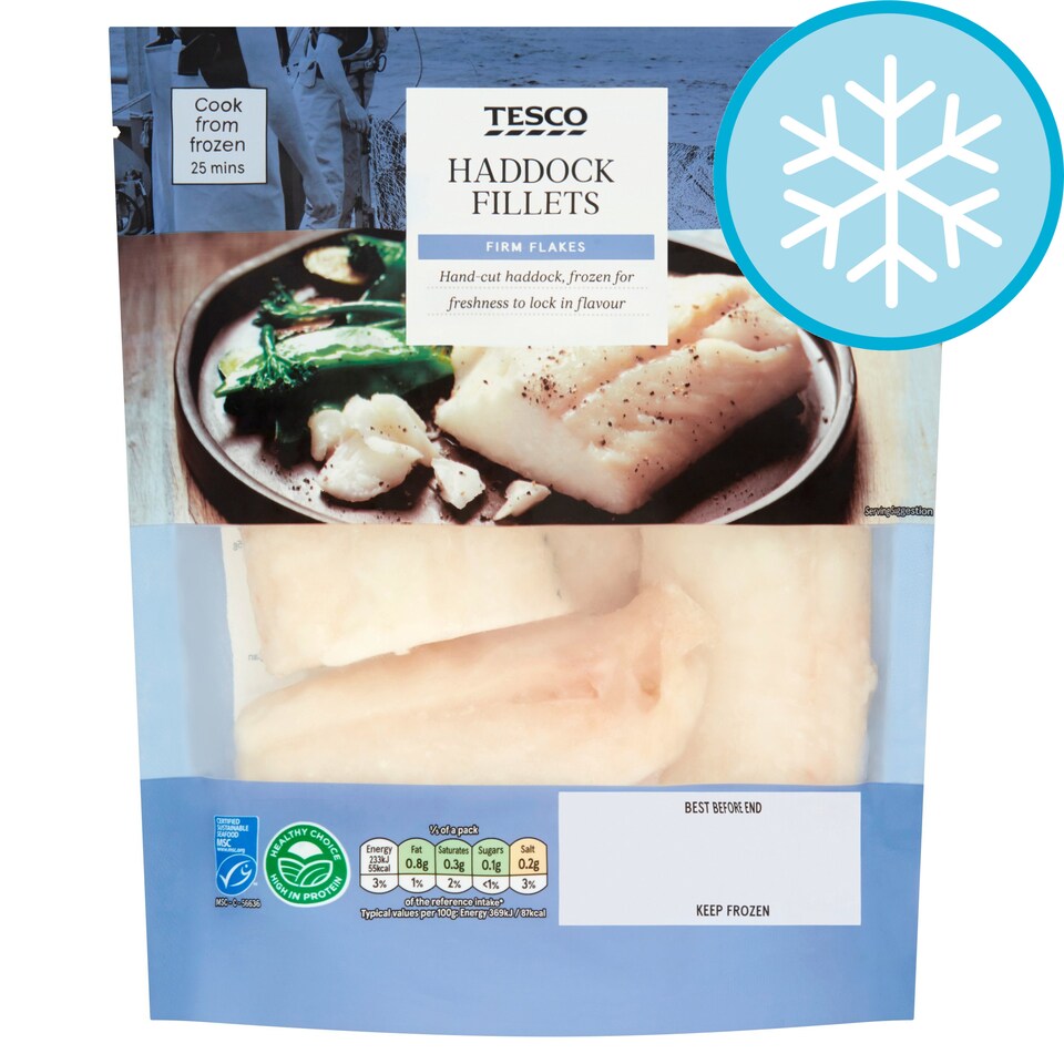 Tesco 5 Haddock Fillets 400G Tesco Groceries