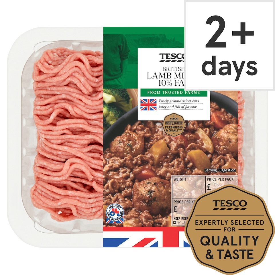 Tesco British Lamb Mince 10% Fat 250G