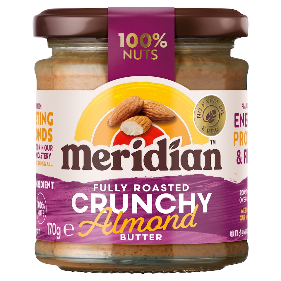Meridian Almond Crunchy Nut Butter 170G