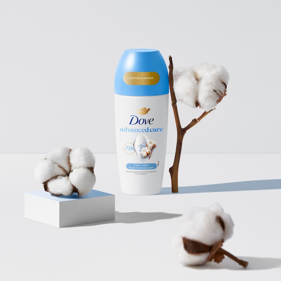 image 1 of Dove Women Cotton & Sea Minerals 72h Roll-On Antiperspirant Deodorant 50ml