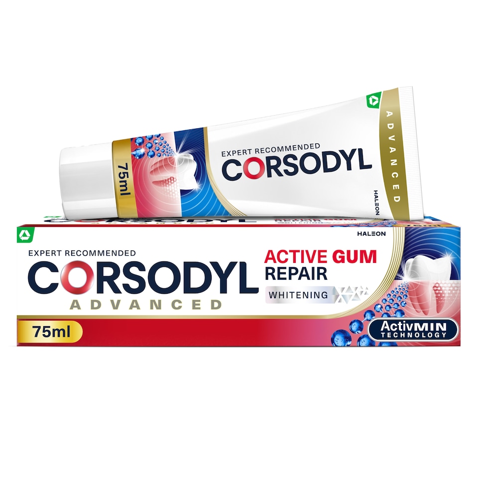 image 1 of Corsodyl Active Gum Repair Whitening Toothpaste 75Ml