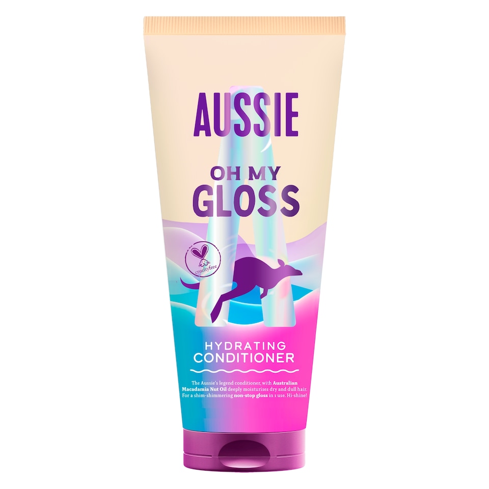 Aussie Oh My Gloss Hidratáló Balzsam 200ml. Puhává és Selymessé Varázsolja a Száraz Hajat  1. kép