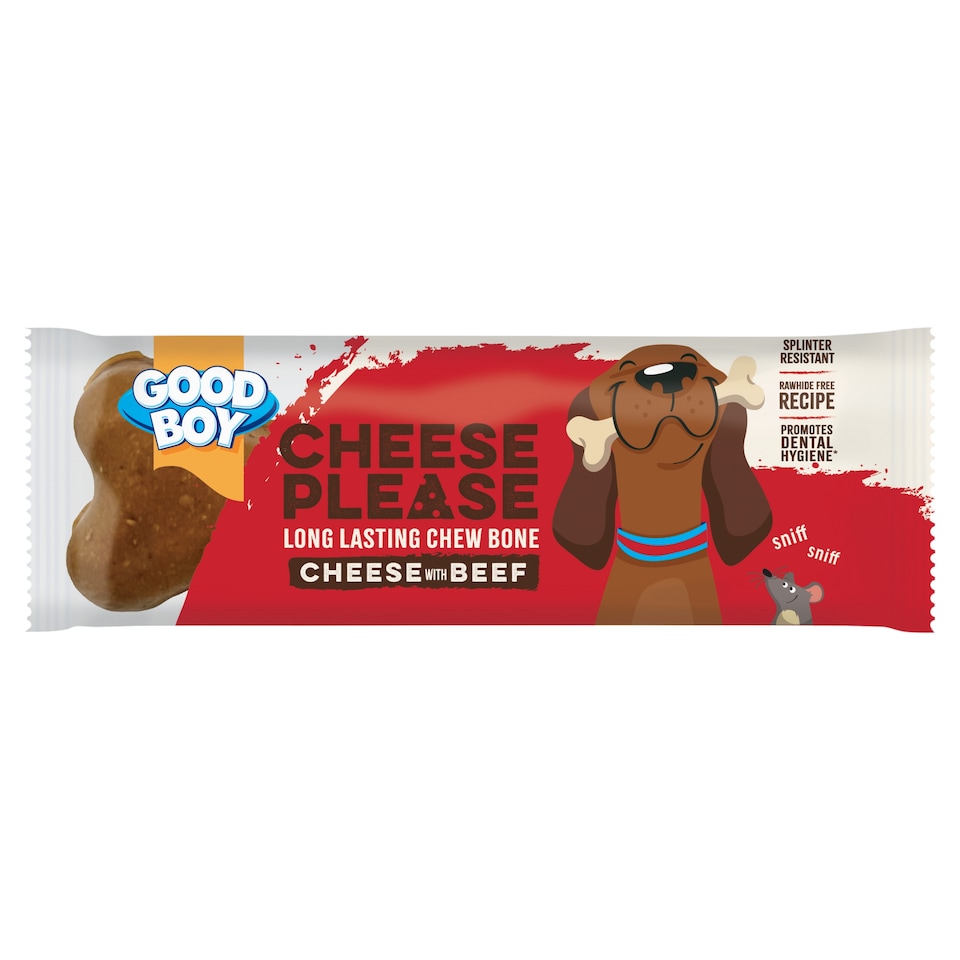 Good Boy Cheese Please Beef Dog Chew Bone Treat 60g