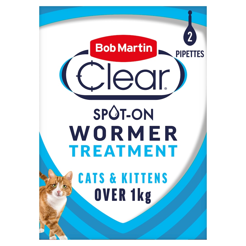 image 1 of Bob Martin Spot On Cat Dewormer 2 Tubes