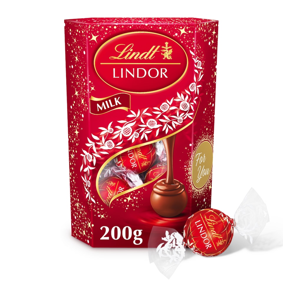 image 1 of Lindt Lindor Milk Chocolate Truffles Box 200g