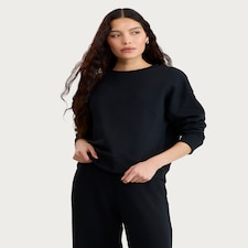 F&F Active Cotton Rich Crew Neck Co-ord Sweatshirt in Black