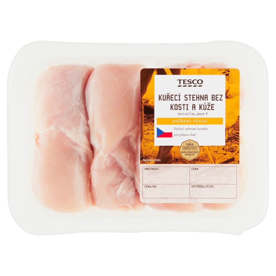 Tesco Kuřecí stehna bez kosti a kůže