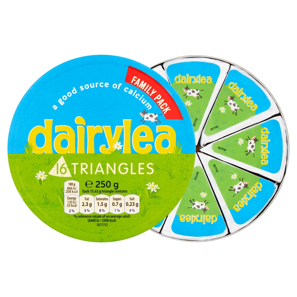 image 1 of Dairylea Cheese Spread Triangles 16 pack 16x15.6G