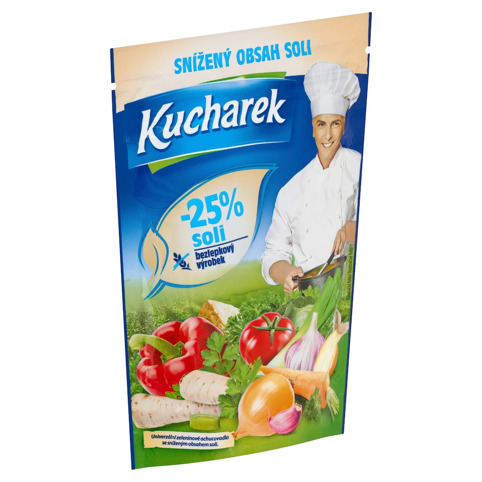 Obrázek 1 pro produkt Kucharek Univerzální zeleninové ochucovadlo se sníženým obsahem soli 150g
