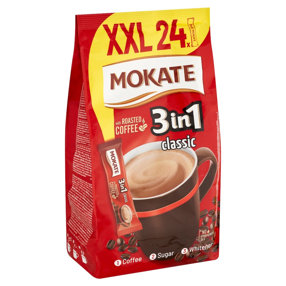 image 1 of Mokate 3in1 Classic Instant Coffee Drink in Powder 24 x 17 g (408 g)