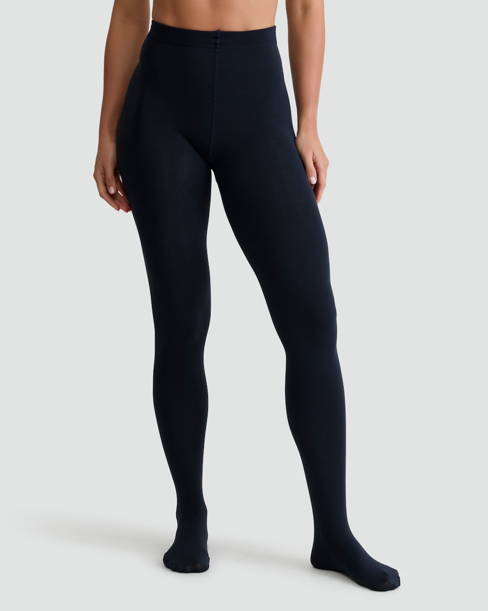 image 1 of F&F 200 Denier Fleece Thermal Tights in Grey