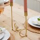 image 4 of Chapter B Dual Gold Tapered Candle Holder