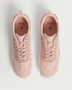 image 2 of F&F Canvas Lace Up Trainers in Pink