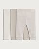 image 2 of F&F Baby 3-Pack Cotton Rich Ribbed Leggings in White