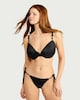 image 2 of F&F Fuller Bust Ruched Wired Padded Bikini Top in Black