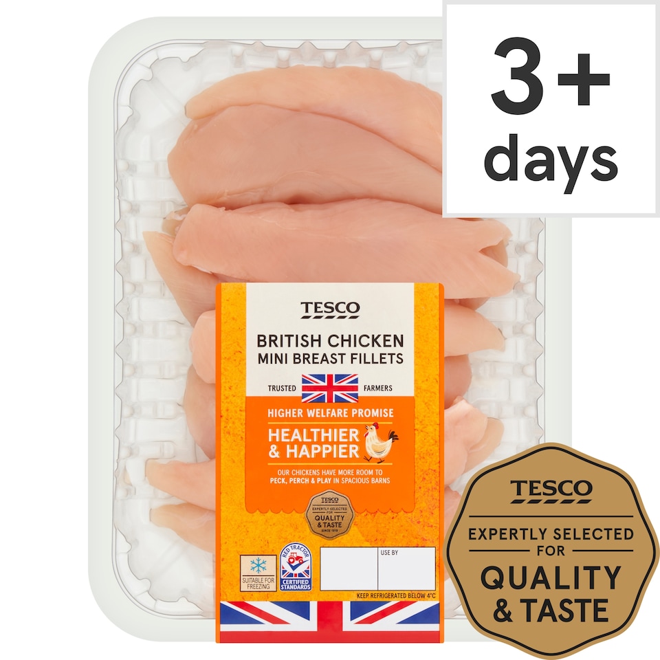 Tesco British Chicken Breast Mini Fillets 400G