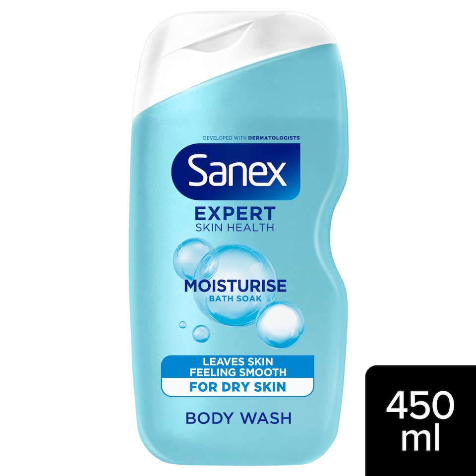 image 1 of Sanex Expert Skin Health Moisturising Bath Soak 450Ml