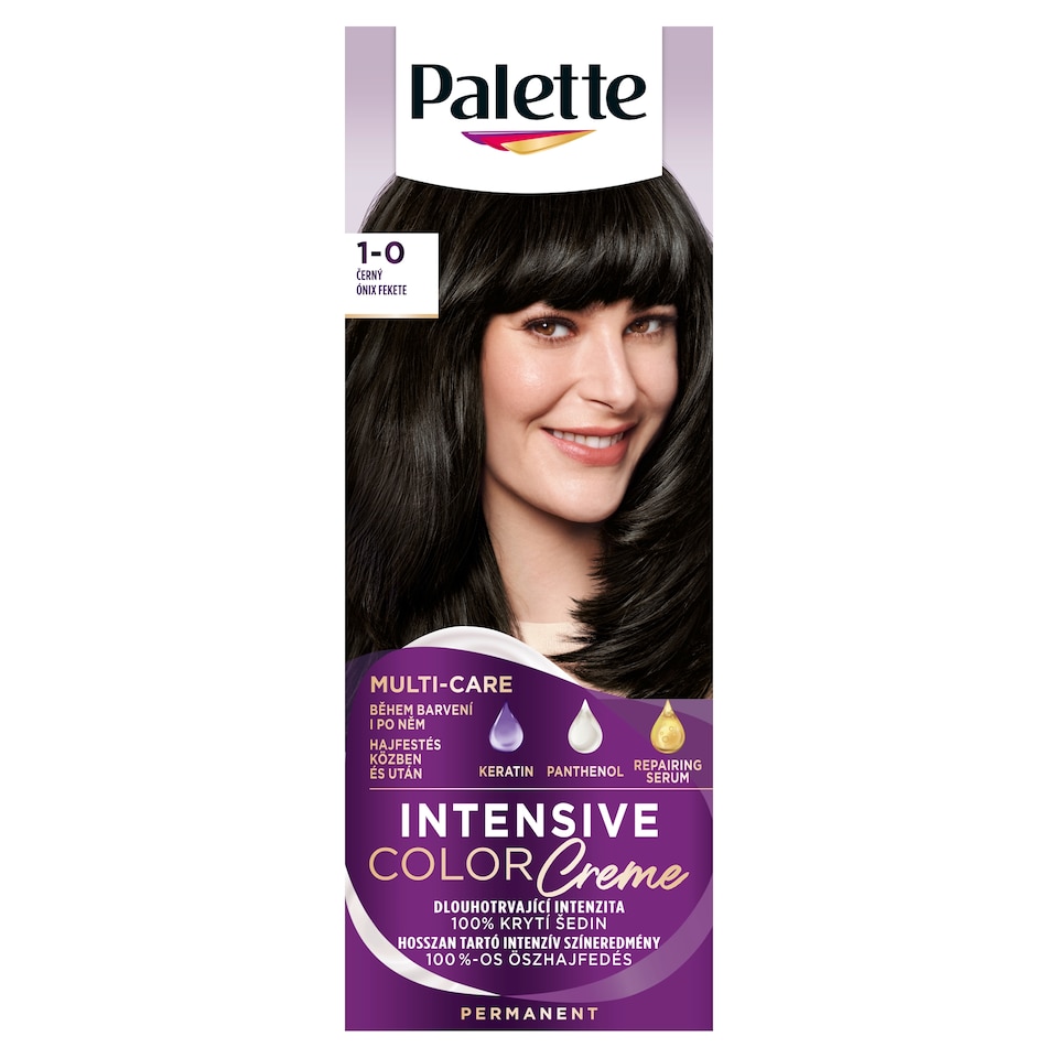 Palette Intensive Color Creme hajfesték 1-0 (N1) Ónix fekete  1. kép