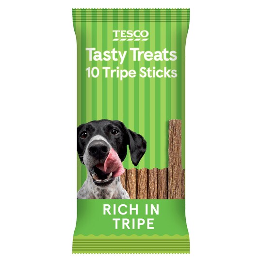Tesco 10 Tripe Sticks Dog Treats 60G Tesco Groceries