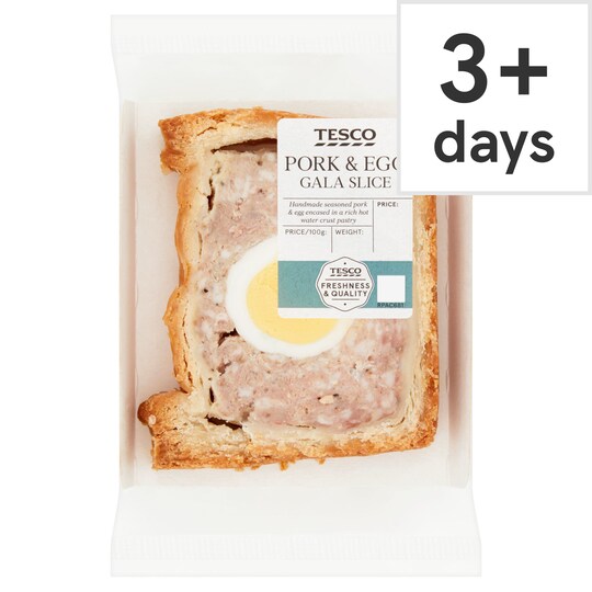 Tesco Pork & Egg Gala Slice 125G Tesco Groceries