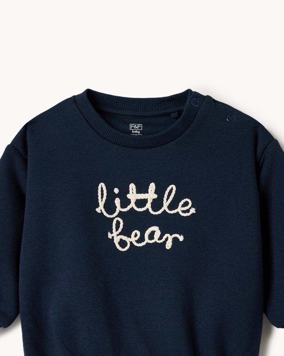 image 1 of F&F Baby Cotton Rich Sweatshirt and Leggings Set in Blue