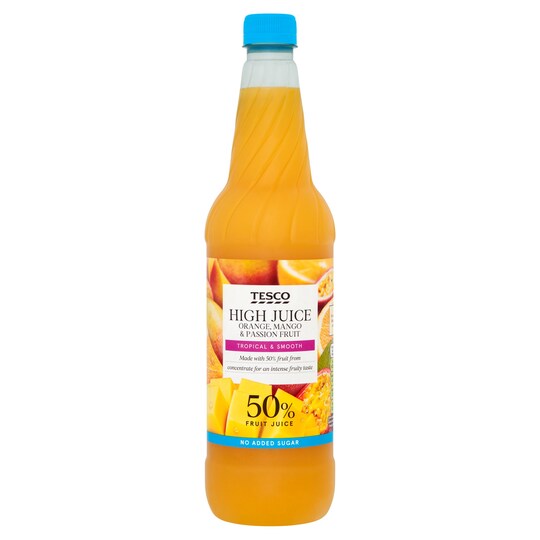 Tesco No Added Sugar Hi Juice Orange/Mango & Passion Fruit 1Ltr Tesco