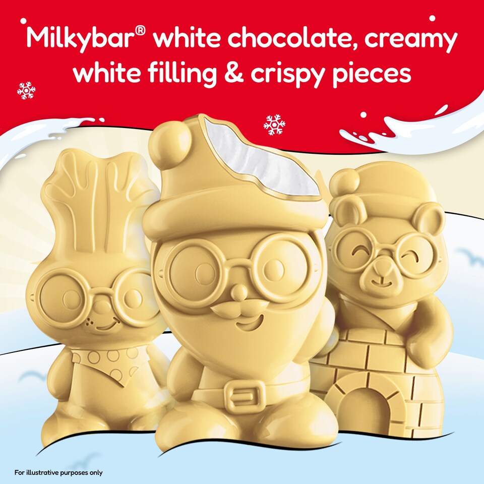 image 1 of Milkybar White Chocolate Festive Friends Bag 57G