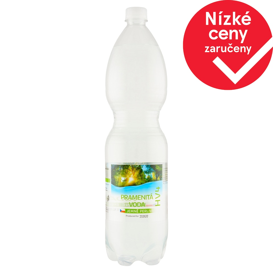 Tesco HV4 pramenitá voda jemně perlivá 1,5l