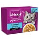 image 1 of WHISKAS 1+ Aromatic Seafood Delight Selection Wet Cat Food Pouches in Gravy 12x85g