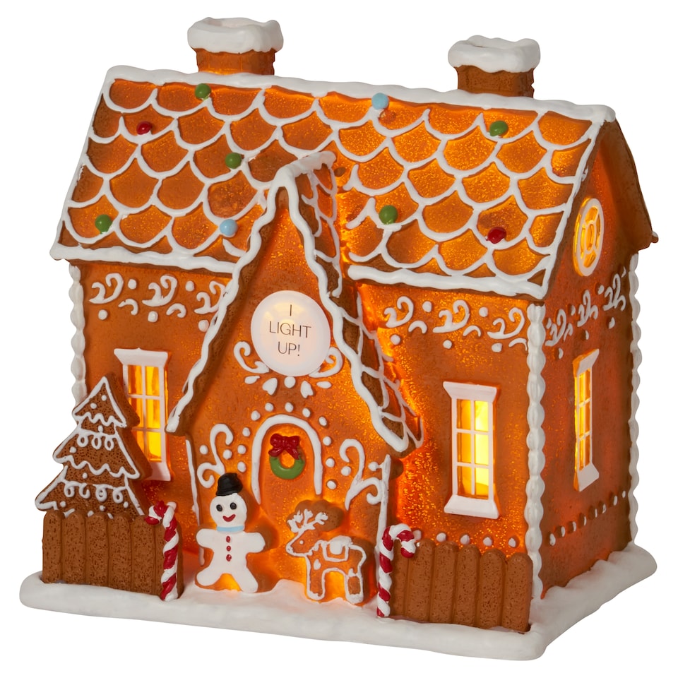 image 1 of Bayswood Light Up Gingerbread House Christmas Decoration