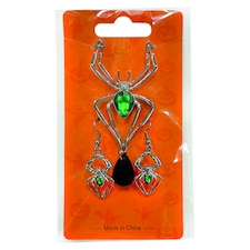 Spider Necklace and Earring