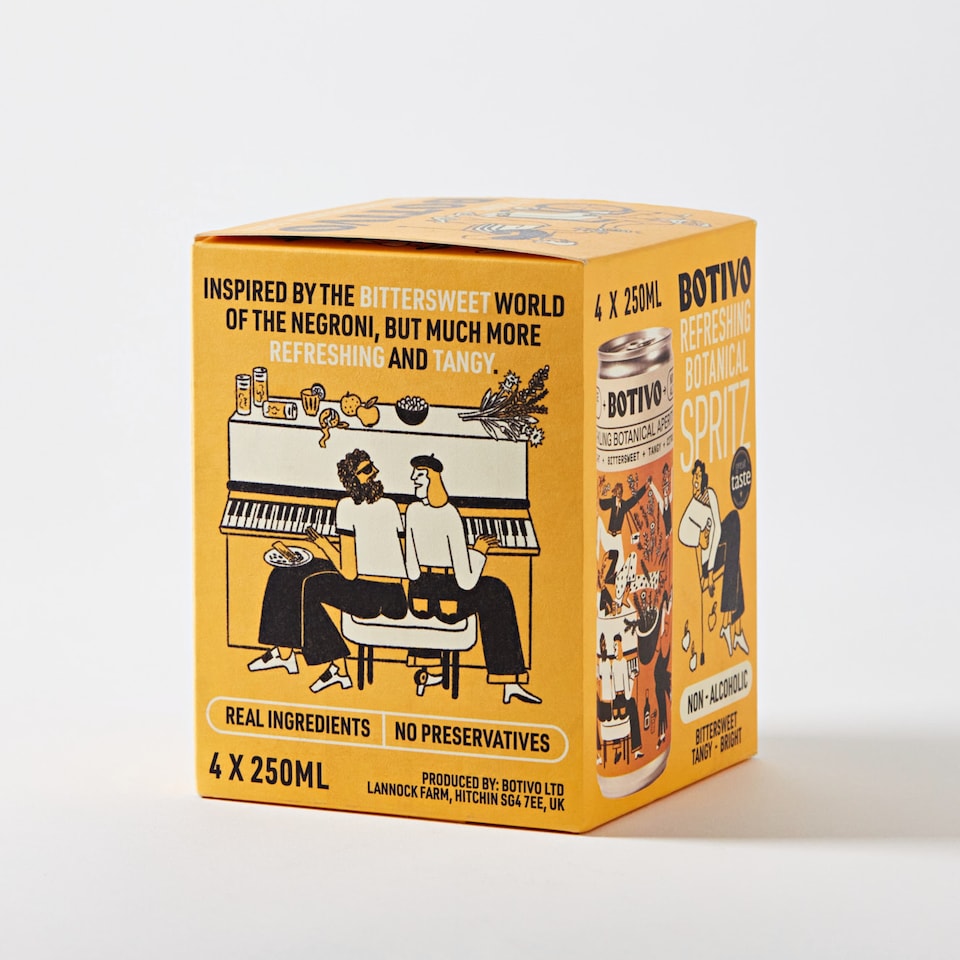 image 1 of Botivo Non-Alcoholic Refreshing Botanical Spritz 4 x 250ml