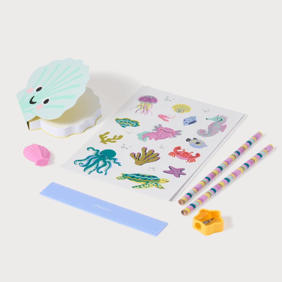 image 1 of Paperchase Stationery Set in reuseable wallet