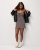 image 1 of OH ME OH MY Mesh Polka Dot Mini Dress in Chocolate