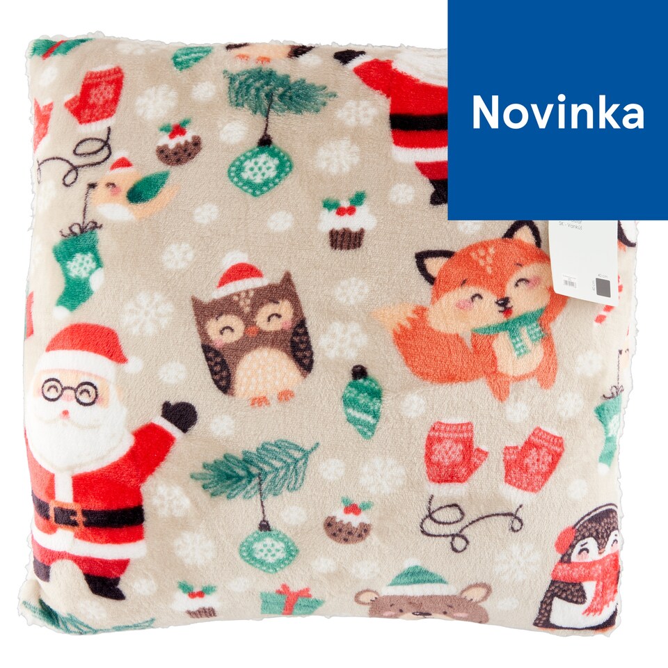 Microflannel & Sherpa Beige Cushion 40 x 40 cm