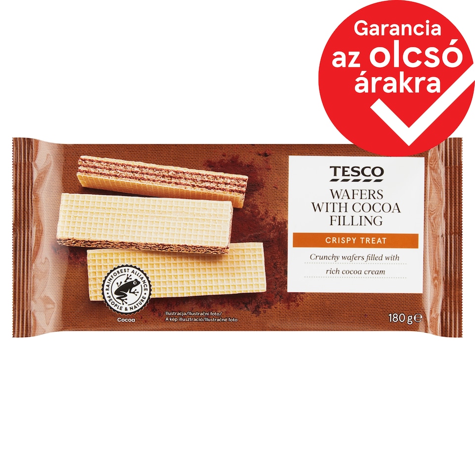 Tesco ostya kakaós töltelékkel 180 g