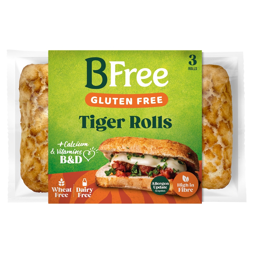 Bfree Gluten Free Tiger Rolls 3 Pack 165G